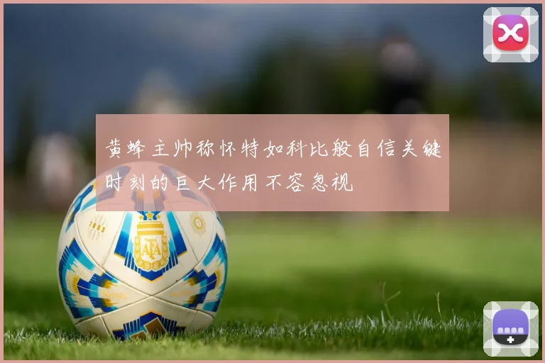 黄蜂主帅称怀特如科比般自信关键时刻的巨大作用不容忽视